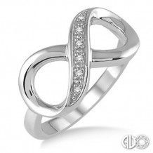 Ashi Diamonds Silver Infinity Ring