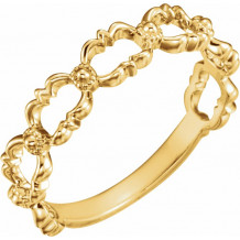 14K Yellow Stackable Bead Ring - 51651102P