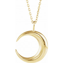 14K Yellow Crescent Moon 16-18 Necklace - 86693601P