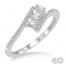 Ashi Diamonds Silver 2Stone Ring