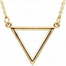14K Yellow Triangle 16 Necklace - 85872100P