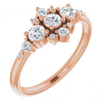 14K Rose 1/2 CTW Diamond Stackable Ring - 124049606P