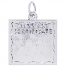 Sterling Silver Marriage Certificate Charm