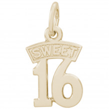 14k Gold Sweet 16 Charm