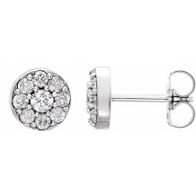14K White 3/8 CTW Diamond Earrings - 862886000P