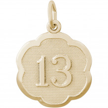 14k Gold Number 13 Charm