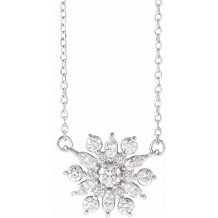 Platinum 1/2 CTW Diamond Vintage-Inspired 18 Necklace - 86948613P