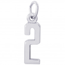 Sterling Silver Number 2 Charm