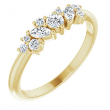 14K Yellow 1/3 CTW Diamond Multi-Shape Ring - 123930601P