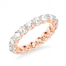 Artcarved Bridal Mounted with Side Stones Classic Rose Goldcut Diamond Anniversary Band 14K Rose Gold - 33-V9386HR-L.00