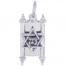Sterling Silver Torah Charm