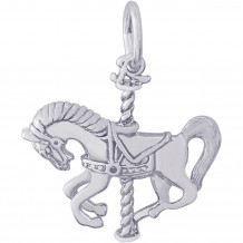 Sterling Silver Carousel Horse  Charm