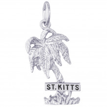 Sterling Silver St. Kitts Palm w/ Sign Charm
