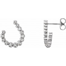 14K White 1/4 CTW Diamond Freeform Earrings - 86506600P