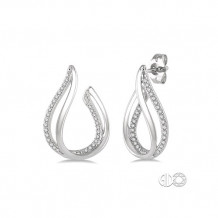 Ashi 14k White Gold Round Diamond Earrings