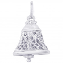 Sterling Silver Filigree Bell Charm