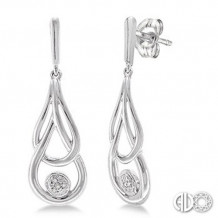 Ashi Diamonds Silver Infinity Earrings