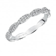 Artcarved Bridal Mounted with Side Stones Contemporary Eternity Diamond Anniversary Band 14K White Gold - 33-V93C4W65-L.00