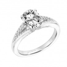 Artcarved Bridal Semi-Mounted with Side Stones Classic Diamond Engagement Ring Amity 14K White Gold - 31-V750GVW-E.01