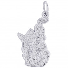 Sterling Silver West Virginia Charm