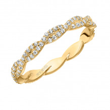Artcarved Bridal Mounted with Side Stones Contemporary Eternity Diamond Anniversary Band 14K Yellow Gold - 33-V93C4Y65-L.00
