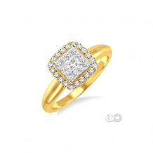 Ashi 14k Yellow Gold Princess Cut Diamond Lovebright Engagement Ring