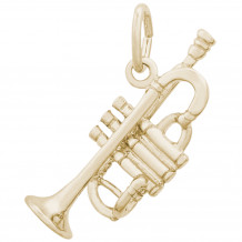 14k Gold Trumpet Charm
