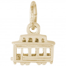 14k Gold Cable Car Charm