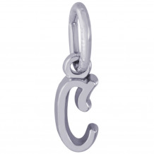 Sterling Silver Initial C Charm