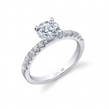 0.28tw Semi-Mount Engagement Ring With 1ct Rb Head