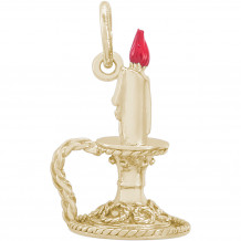 14k Gold Candle Charm