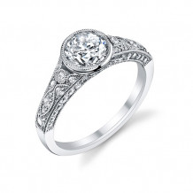 0.54tw Semi-Mount Engagement Ring With 1ct Round Head