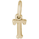 14k Gold Initial T Charm photo