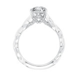 Artcarved Bridal Semi-Mounted with Side Stones Contemporary Twist Solitaire Engagement Ring Tala 14K White Gold - 31-V676ERW-E.01 photo 3