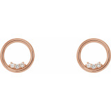 14K Rose 1/6 CTW Diamond Circle Earrings - 86818602P photo 2