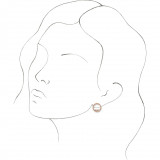 14K Rose 1/6 CTW Diamond Circle Earrings - 86818602P photo 3