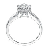 Artcarved Bridal Mounted with CZ Center Classic Solitaire Engagement Ring Sylvia 14K White Gold - 31-V455FRW-E.00 photo 3