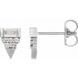 14K White 1/4 CTW Diamond Geometric Earrings - 87063600P photo
