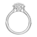 Artcarved Bridal Semi-Mounted with Side Stones Classic Contemporary Engagement Ring Lillian 18K White Gold - 31-V860ERW-E.03 photo 3