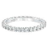 Artcarved Bridal Mounted with Side Stones Contemporary Eternity Diamond Anniversary Band 14K White Gold - 33-V10E4W65-L.00 photo