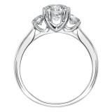 Artcarved Bridal Semi-Mounted with Side Stones Classic 3-Stone Engagement Ring Amanda 14K White Gold - 31-V219ERW-E.01 photo 3
