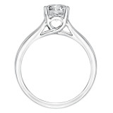 Artcarved Bridal Mounted with CZ Center Classic Solitaire Engagement Ring Claire 14K White Gold - 31-V221ERW-E.00 photo 3