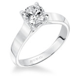 Artcarved Bridal Mounted with CZ Center Classic Solitaire Engagement Ring Claire 14K White Gold - 31-V221ERW-E.00 photo