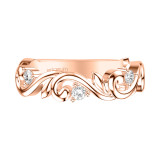 Artcarved Bridal Mounted with Side Stones Classic Lyric Diamond Anniversary Ring 18K Rose Gold - 33-V9411R-L.00 photo 2