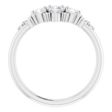 14K White 1/2 CTW Diamond Stackable Ring - 124049604P photo 2