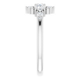 14K White 1/2 CTW Diamond Stackable Ring - 124049604P photo 4