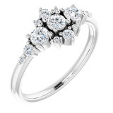 14K White 1/2 CTW Diamond Stackable Ring - 124049604P photo