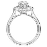 Artcarved Bridal Semi-Mounted with Side Stones Vintage Vintage Engagement Ring Helen 18K White Gold - 31-V861ERW-E.03 photo 3