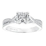 Artcarved Bridal Semi-Mounted with Side Stones Contemporary Twist Diamond Engagement Ring London 14K White Gold - 31-V656ECW-E.01 photo 3