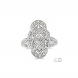 Ashi 14k White Gold Art Deco Fashion Diamond Ring photo 2